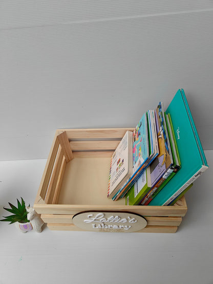 Personalised book box | library crate