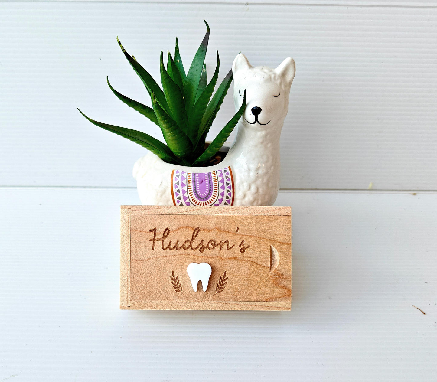 Personalised Tooth Fairy Box - Wooden Keepsake for Lost Teeth