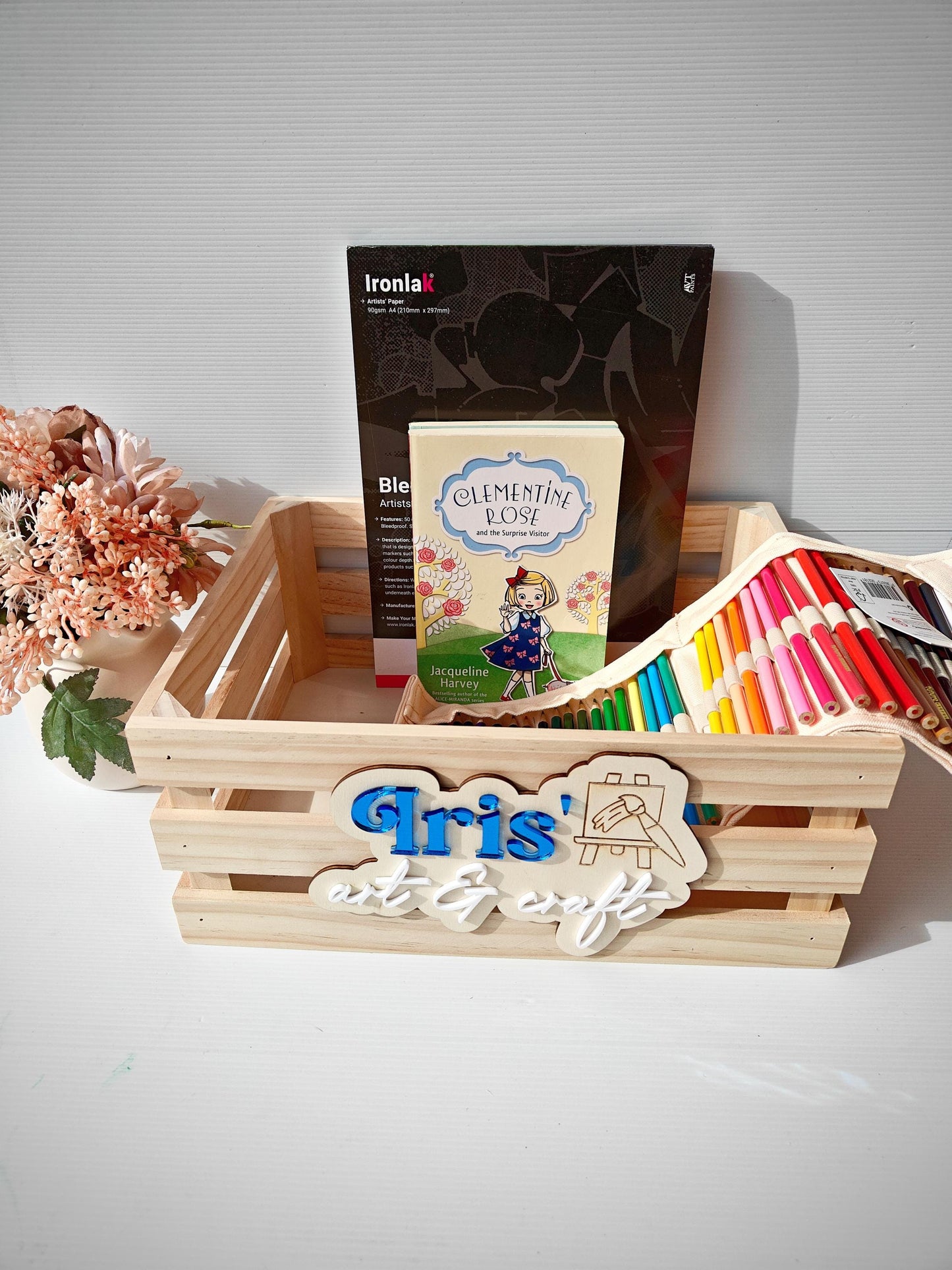 Personalised art and craft crate