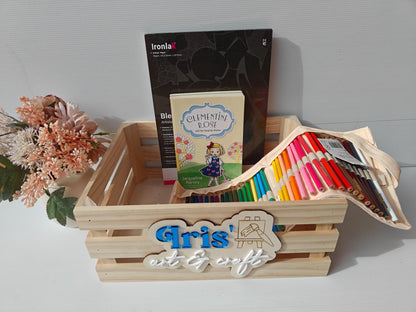 Personalised art and craft crate
