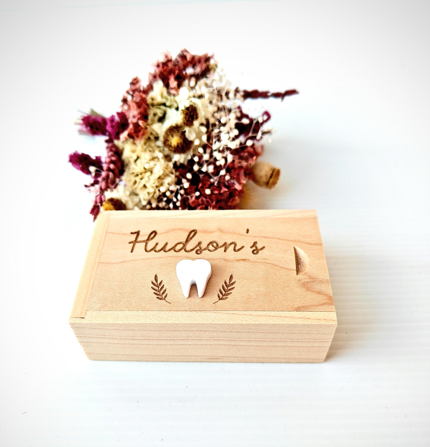 Personalised Tooth Fairy Box - Wooden Keepsake for Lost Teeth