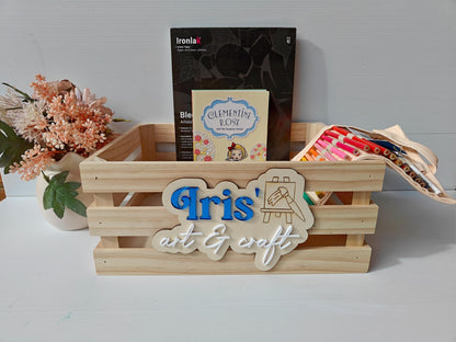 Personalised art and craft crate
