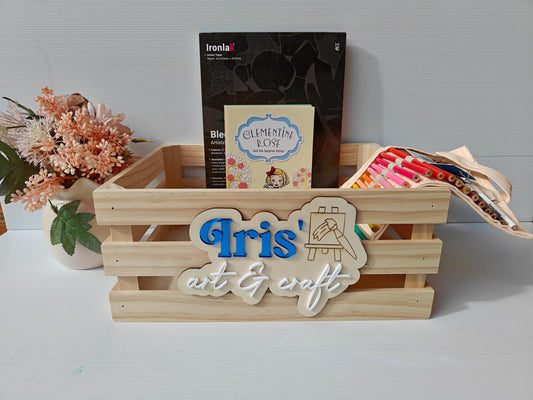 Personalised art and craft crate