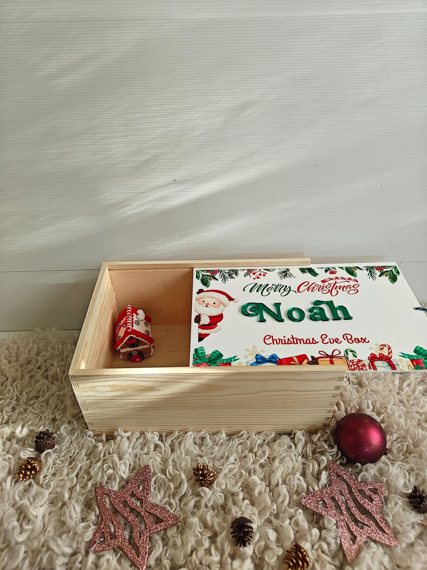 Personalised Wooden Christmas Eve & December 1st Box