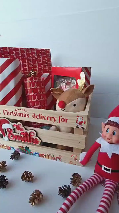 Personalised Christmas Eve Crate | Wooden Santa Crate for Families