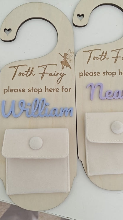 Tooth Fairy Door Hanger Personalised | Personalised Tooth Fairy Trinke