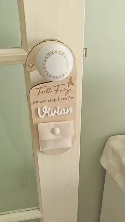 Tooth Fairy Door Hanger Personalised | Personalised Tooth Fairy Trinke