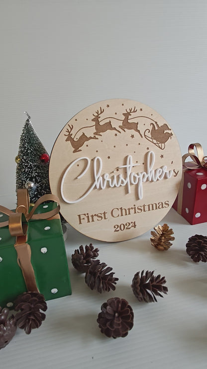 First Christmas plaque - Christopher