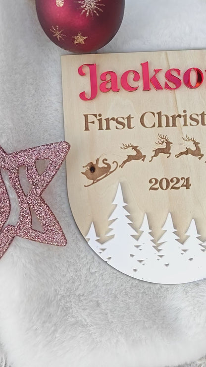 My First Christmas 2024 Plaque - Jackson