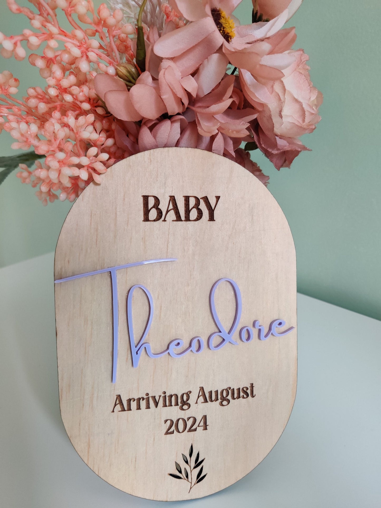 Pregnancy Announcement Plaque-Oval