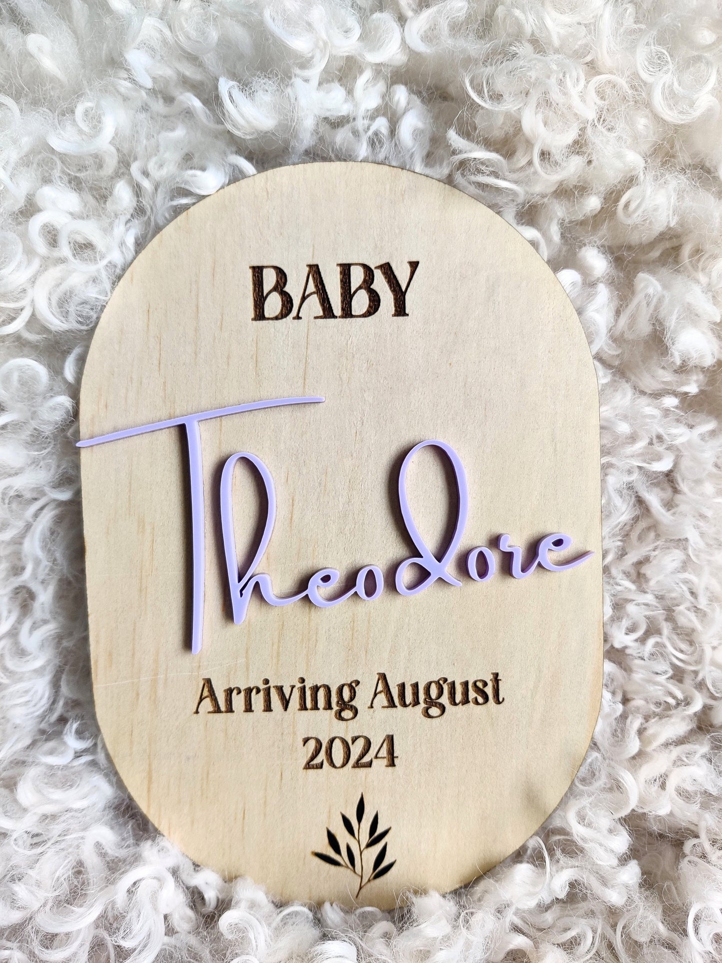 Pregnancy Announcement Plaque-Oval