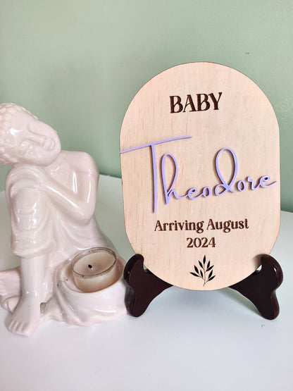 Pregnancy Announcement Plaque-Oval